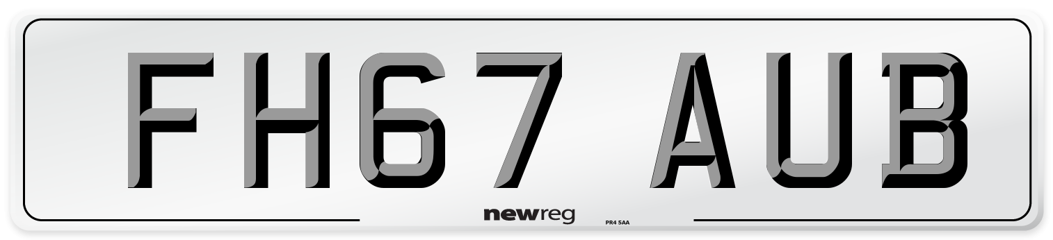 FH67 AUB Number Plate from New Reg